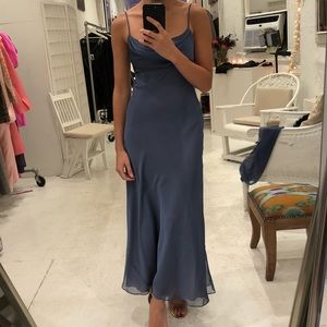 Blue grey elegant dress